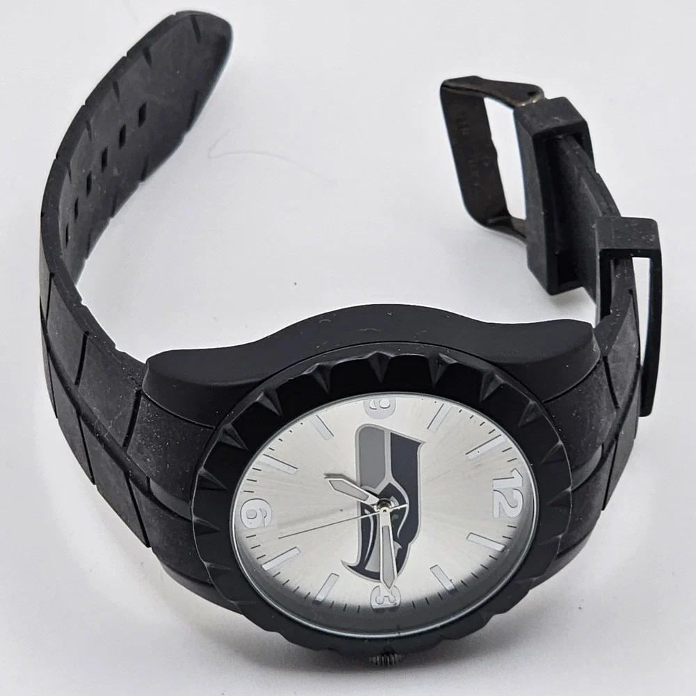 Seattle Seahawks Game Time Football Watch Black Metal Heavy